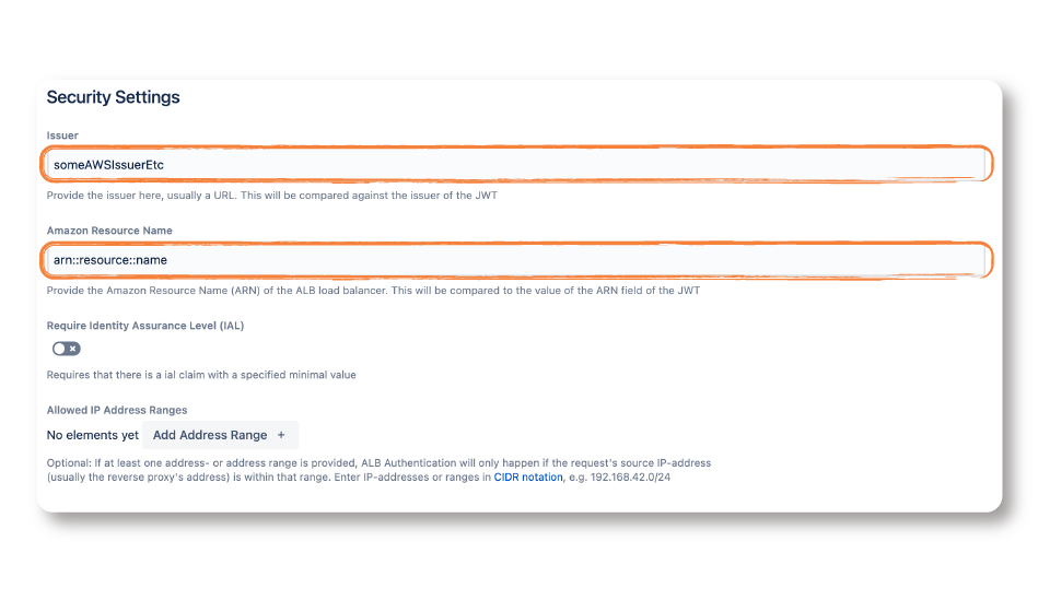 Configuring security checks Amazon ALB authentication