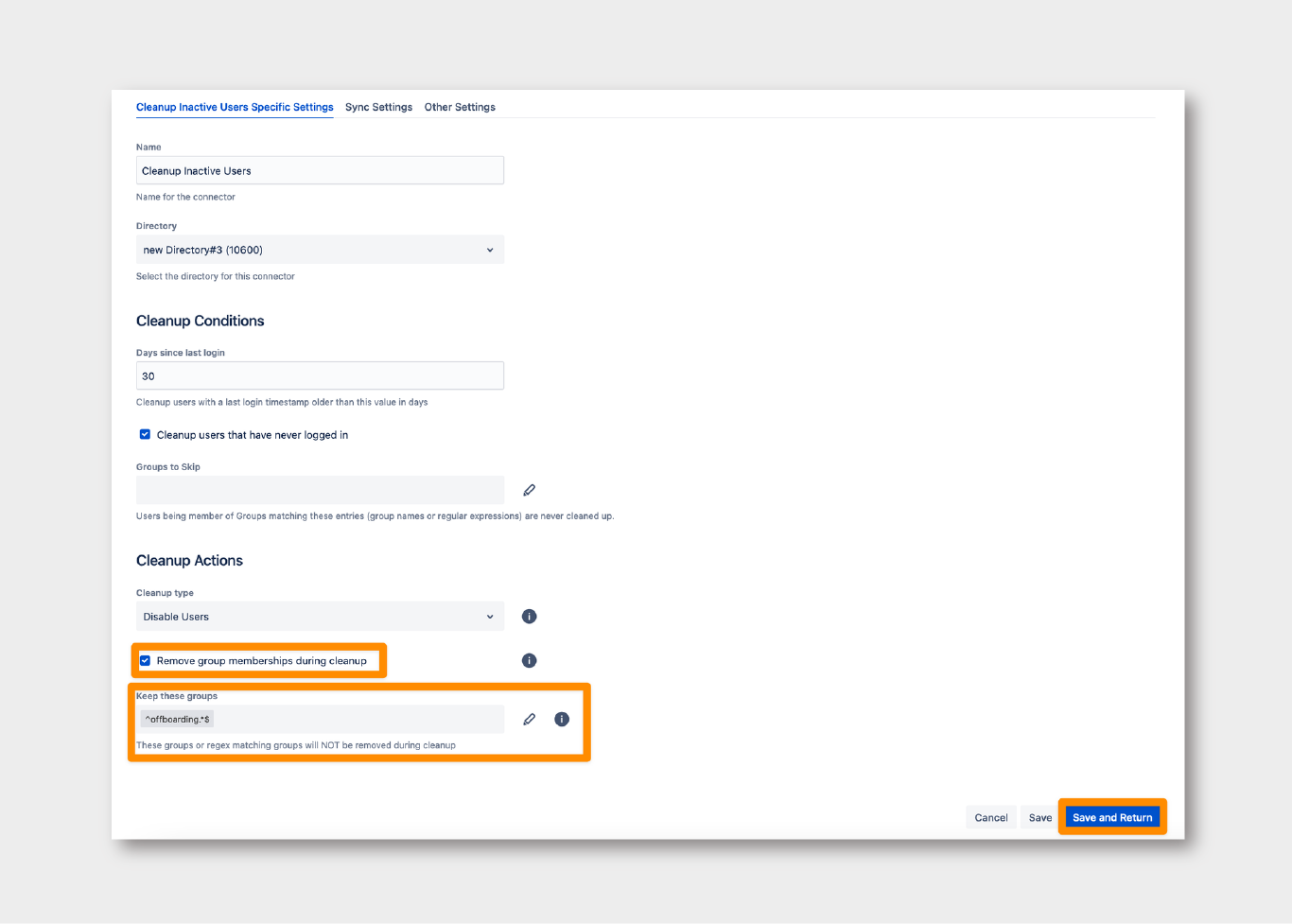 removing groups except offboarding with Just in Time