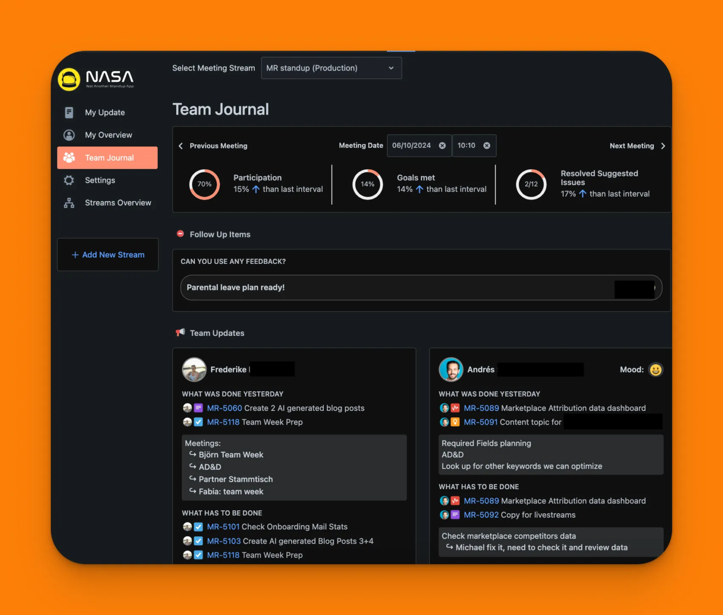 Team Journal